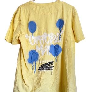 Yellow graffiti graphic tshirt